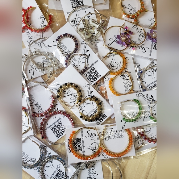 Wholesale Handmade Hoops Bundle of 6 Pieces - Picture 5 of 7